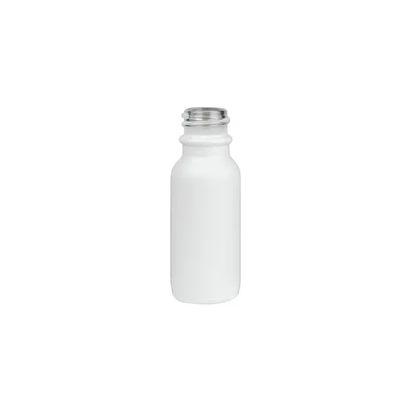 1/2 oz Matte White Glass Boston Round Bottle, 18-400