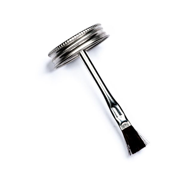 8 Ounce Metal Can Brush Top Screw Cap