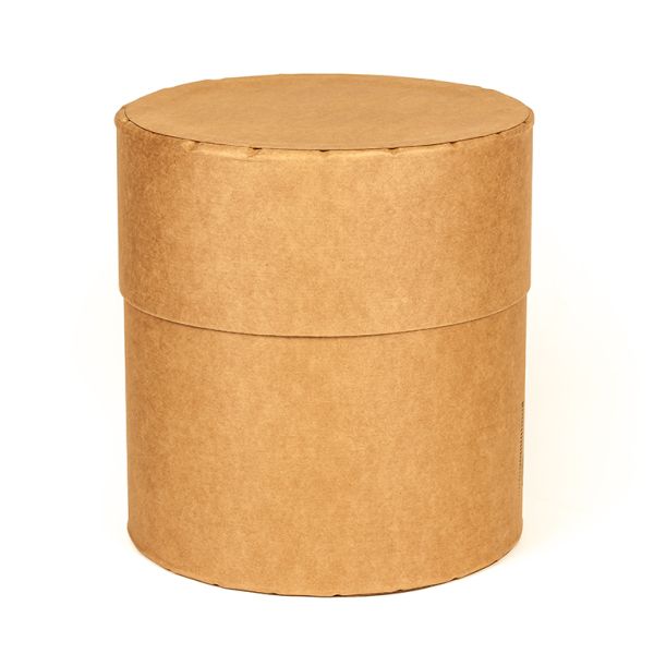 10 Gallon UN Rated Open Head Round Fiber Drum with Fiber Cover
