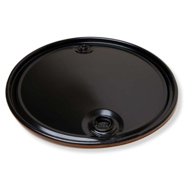 55 Gallon Steel Drum Cover With Fittings - 18 Gauge