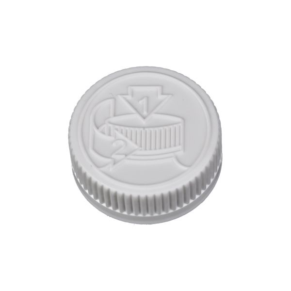 White Child Resistant Polypropylene Screw Cap – 38 mm