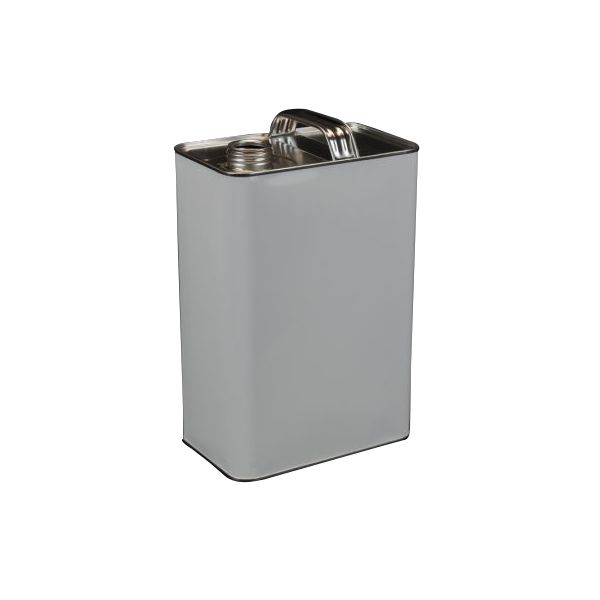 1 Gallon F-Style Oblong Metal Can - White