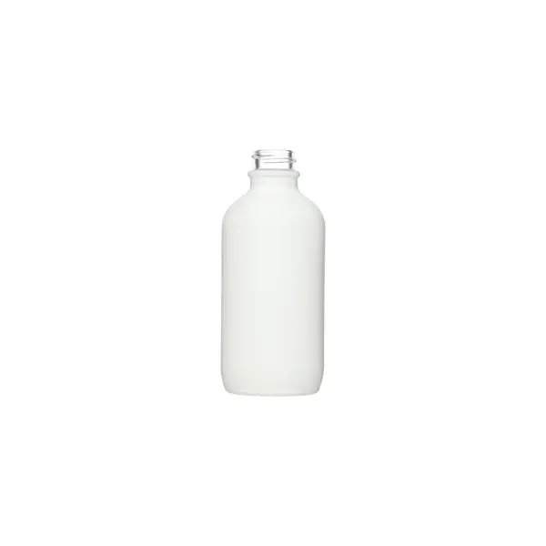 4 oz Matte White Glass Boston Round Bottle, 22-400