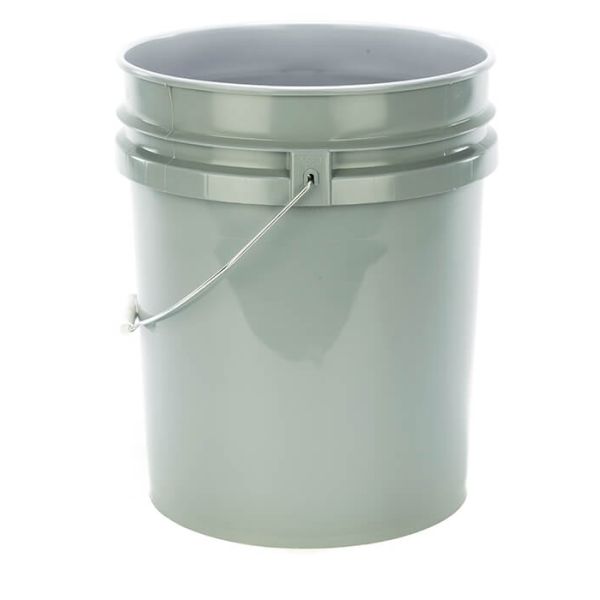 5 Gallon Open Head Plastic Pail - Gray