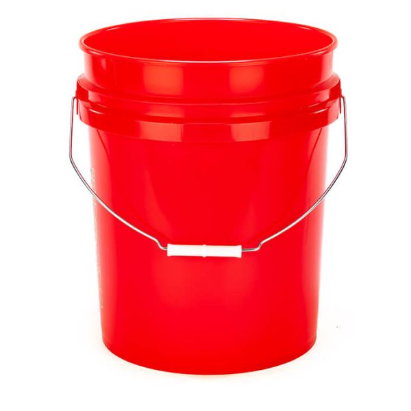【新品】Re・De PCH-20LR RED N2150R-CD 5 Gallon Open Head Plastic Bucket - Red - Basco USA