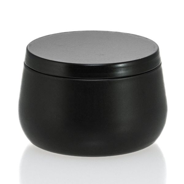 8 oz Black Metal Bubble Candle Tin