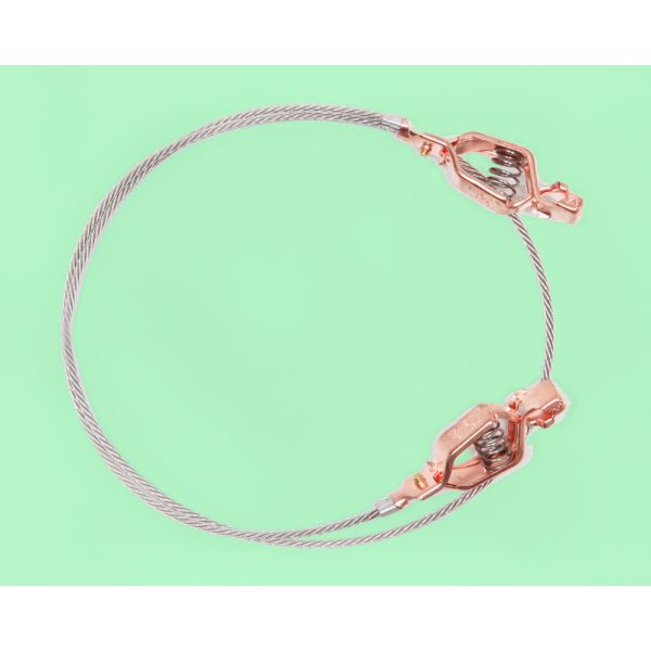 Dual Alligator Clips and 10 ft Stainless Steel Cable