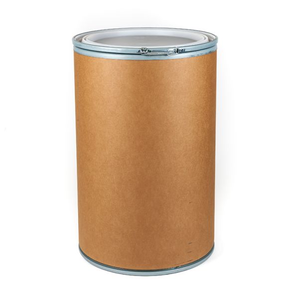 55 Gallon Open Head Round Fiber Drum with Plastic Cover and Lever Lock