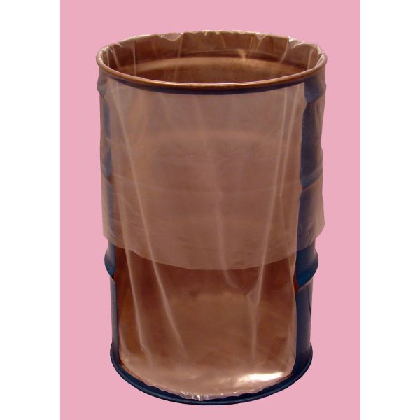 55 Gallon Round Bottom Flexible Liners - Fold-Back - 4 mil