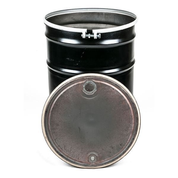 OH55-3R-F-RECON 55 Gallon Steel Drum, Open Head, Fittings, Unlined