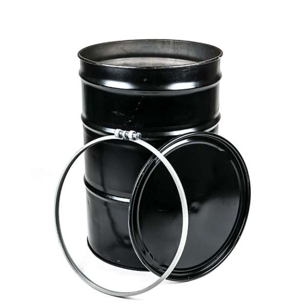 55 Gallon Open Head Steel Drum with Rust Inhibitor and Bolt Ring, Reconditioned