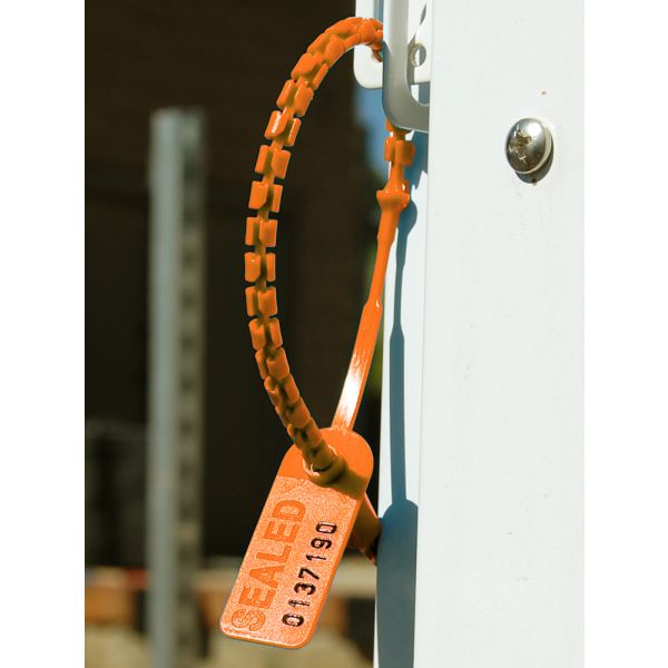 High Security Pull Tight Plastic Seals 12 Inch Orange