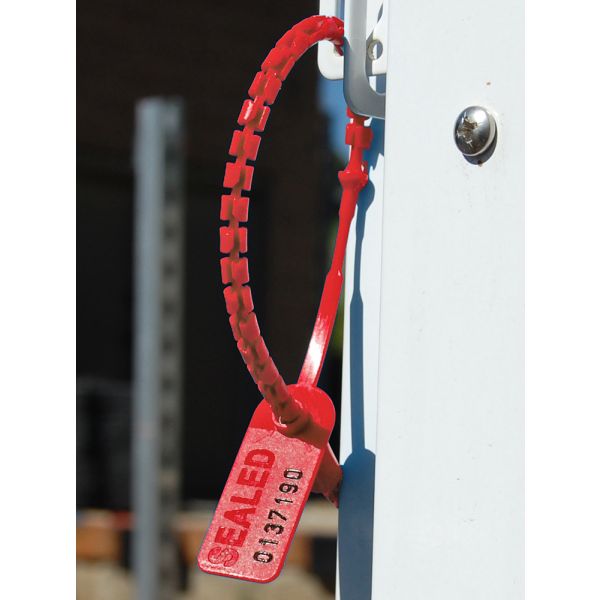 High Security Pull Tight Plastic Seals - 12 Inch - Red