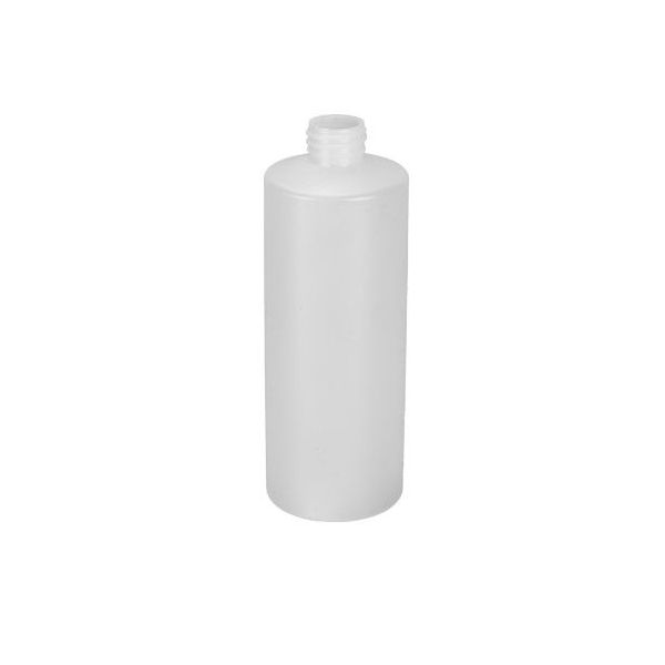 16 oz Natural HDPE Modern Round Bottle, 28-400