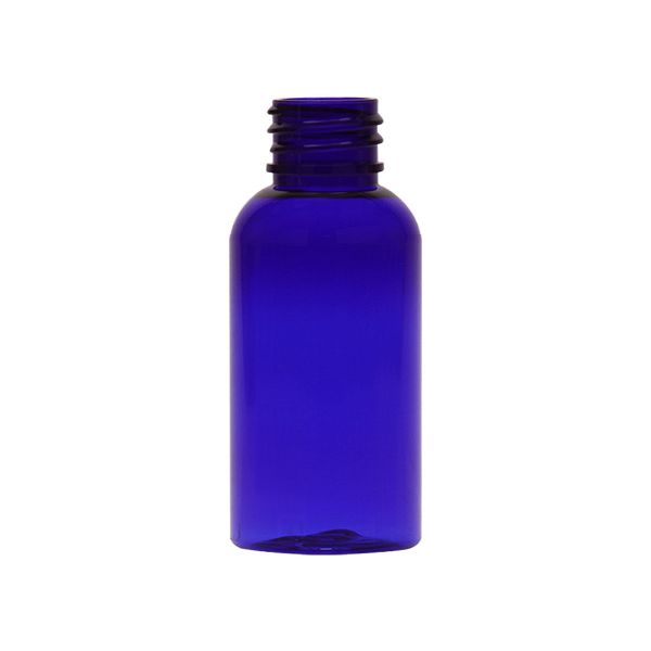 1 oz Blue PET Boston Round with 20-410 neck finish