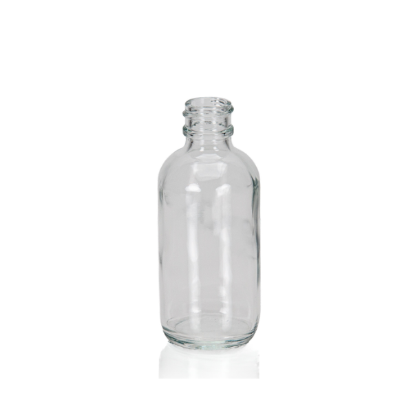 2 oz Clear Glass Boston Round, 20-400