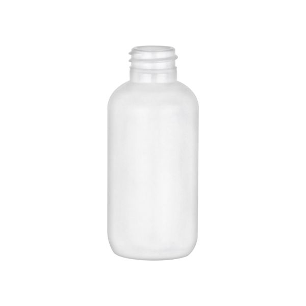 2 oz White HDPE Boston Round Bottle witha 20-410 neck finish