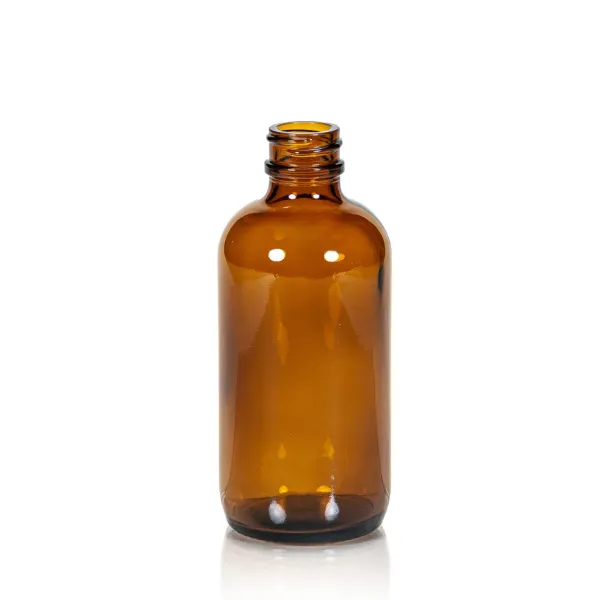 4 oz Amber Glass Boston Round, 22-400