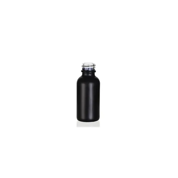 1 Ounce Black Glass Boston Round, 20-400