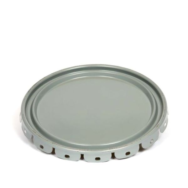 Grey lug cover for steel pail