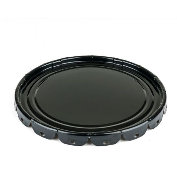 Steel lug cover for pail, black, 29 gauge