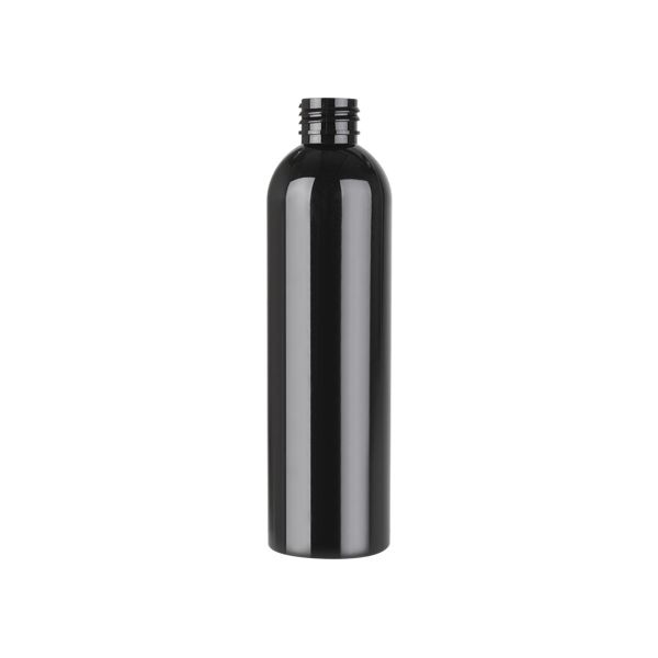 8 oz Black PET cosmo round 