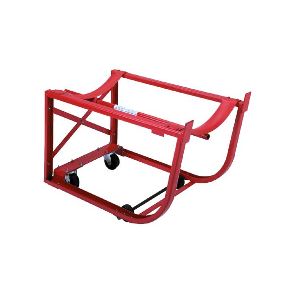 Drum Cradle With Tipping Lever - Polyolefin Wheels On Swivel Casters