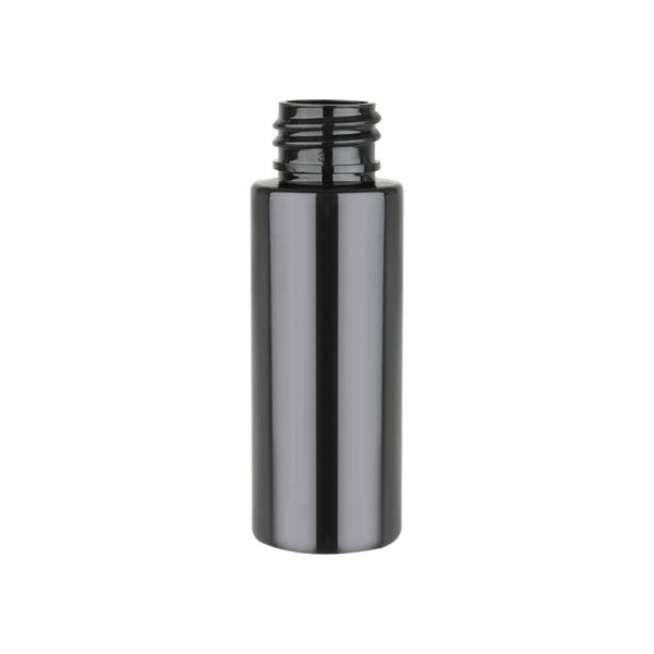 1 oz black PET cylinder 
