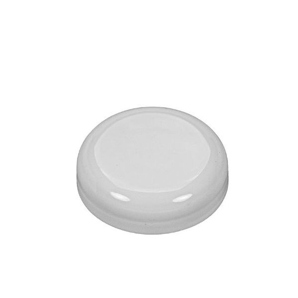 58-400 White PP Dome Top Continuous Thread Cap - Foam Liner
