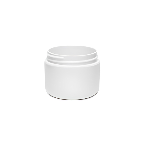 2 oz White PP/PP Round Base D/W Jar 58-400