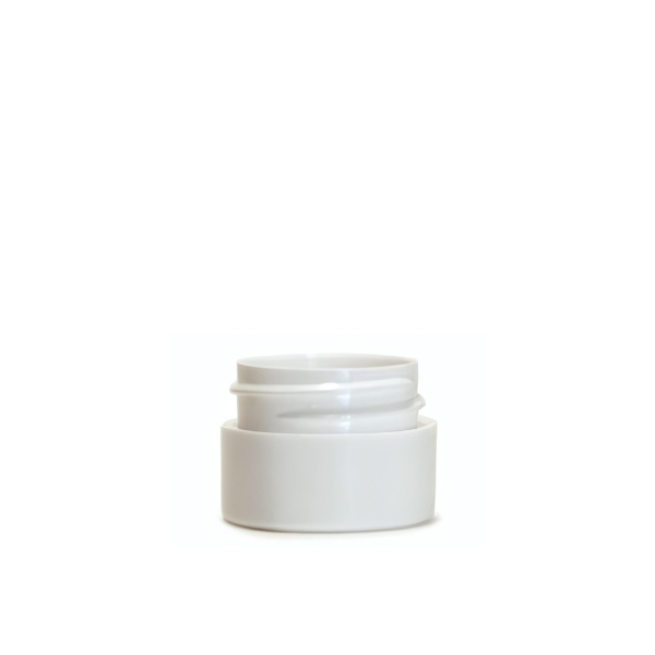1/4 oz White Straight Base Double Wall Jar With 33-400 Neck