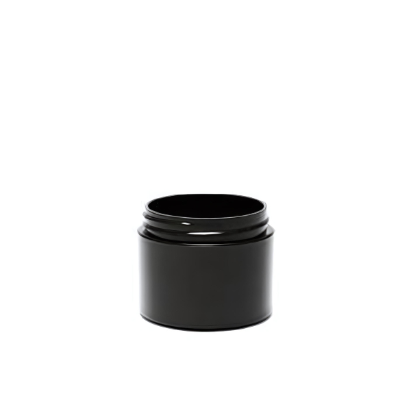 2 oz Black Straight Base Double Wall Jar With 58-400 Neck Finish