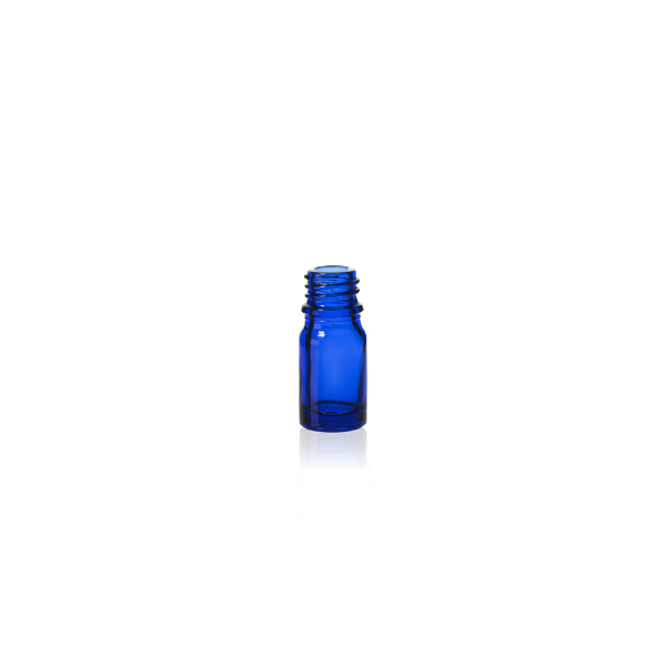 5 ml Blue Glass Euro Bottle, 18 DIN