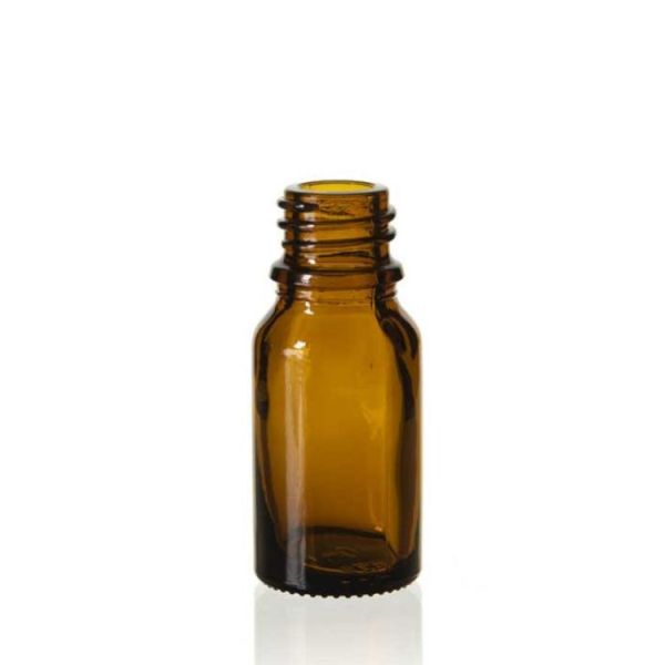 10 ml Amber Glass Euro Bottle, 18 DIN without cap