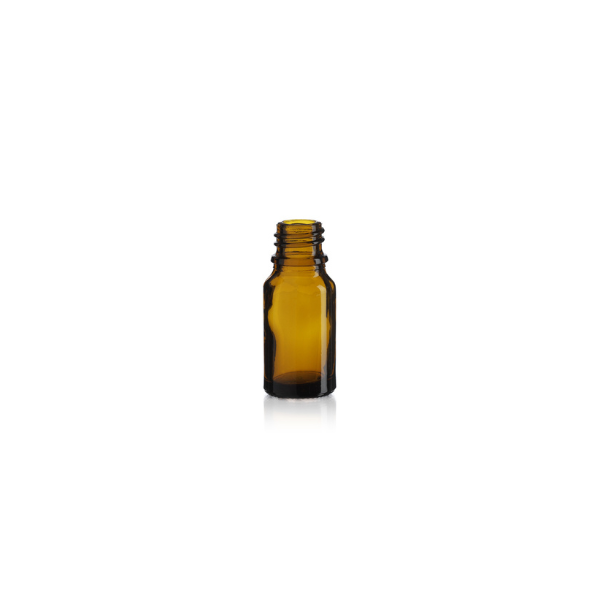 10 ml Amber Glass Euro Bottle, 18 DIN