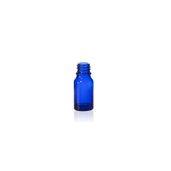 10 ml Blue Glass Euro Bottle, 18 DIN