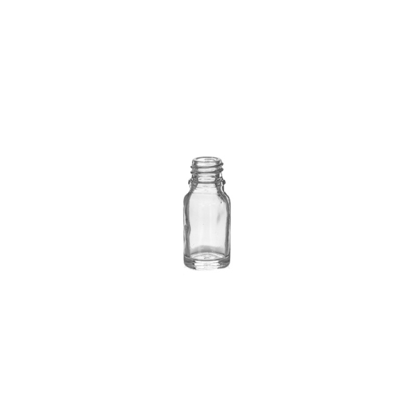10 ml Clear Glass Euro Bottle, 18 DIN