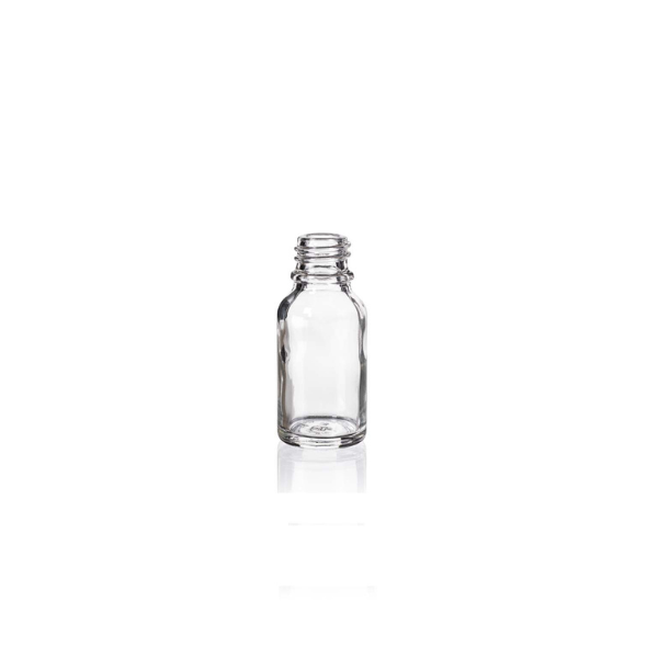 15 ml Clear Glass Euro Bottle, 18 DIN