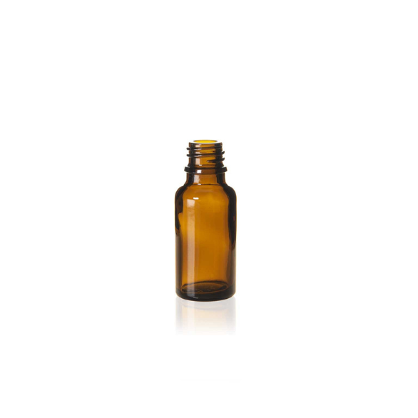 20 ml Amber Glass Euro Bottle, 18 DIN