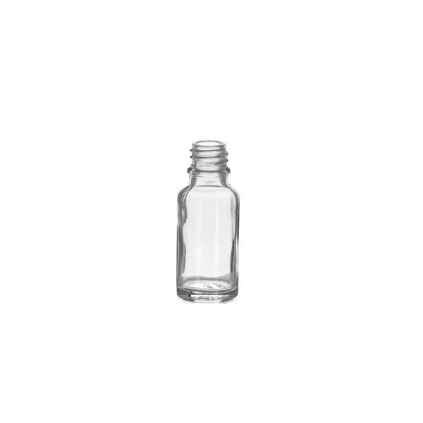 20 ml Clear Glass Euro Bottle, 18 DIN