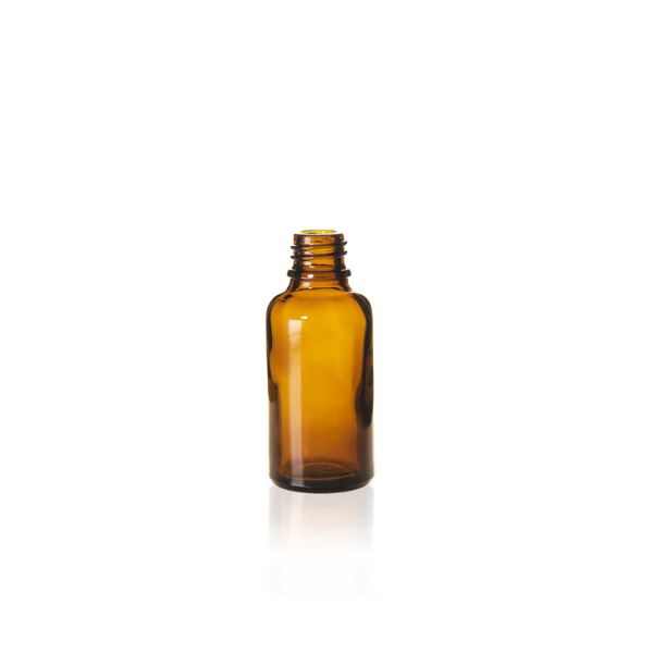 30 ml Amber Glass Euro Bottle, 18 DIN