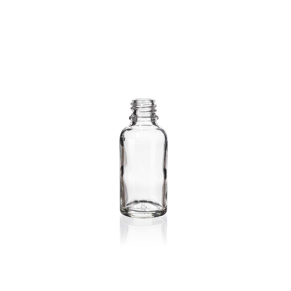 30 ml Clear Glass Euro Bottle, 18 DIN