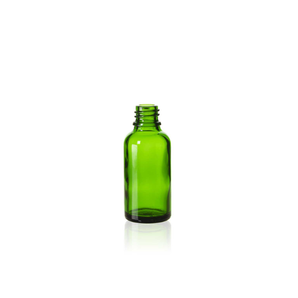 30 ml Green Glass Euro Bottle, 18 DIN