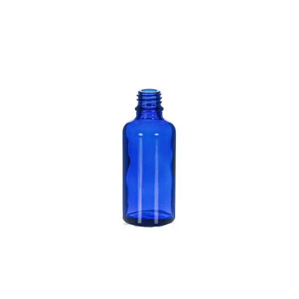50 ml Blue Glass Euro Bottle, 18 DIN