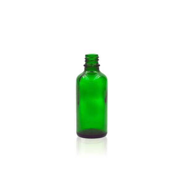 50 ml Green Glass Euro Bottle, 18 DIN