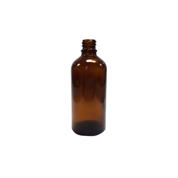 100 ml Amber Glass Euro Bottle, 18 DIN