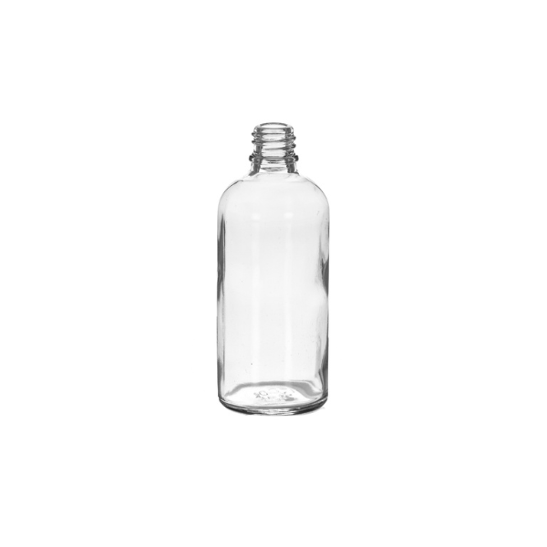 100 ml Clear Glass Euro Bottle, 18 DIN