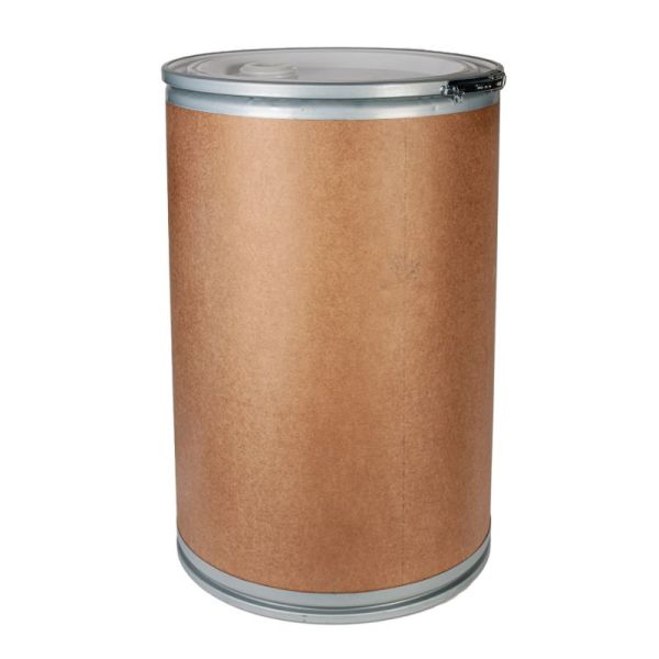 30 gallon fiber drum with white plastic lid