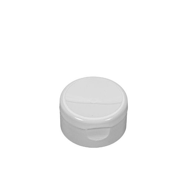 22-400 White PP Flip Top Cap - 6 oz Tottle