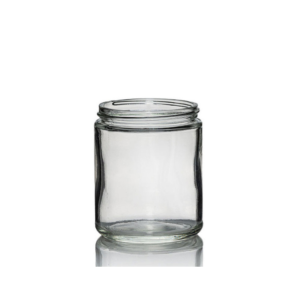 8 oz Clear Glass Straight Sided Jar, 70-400